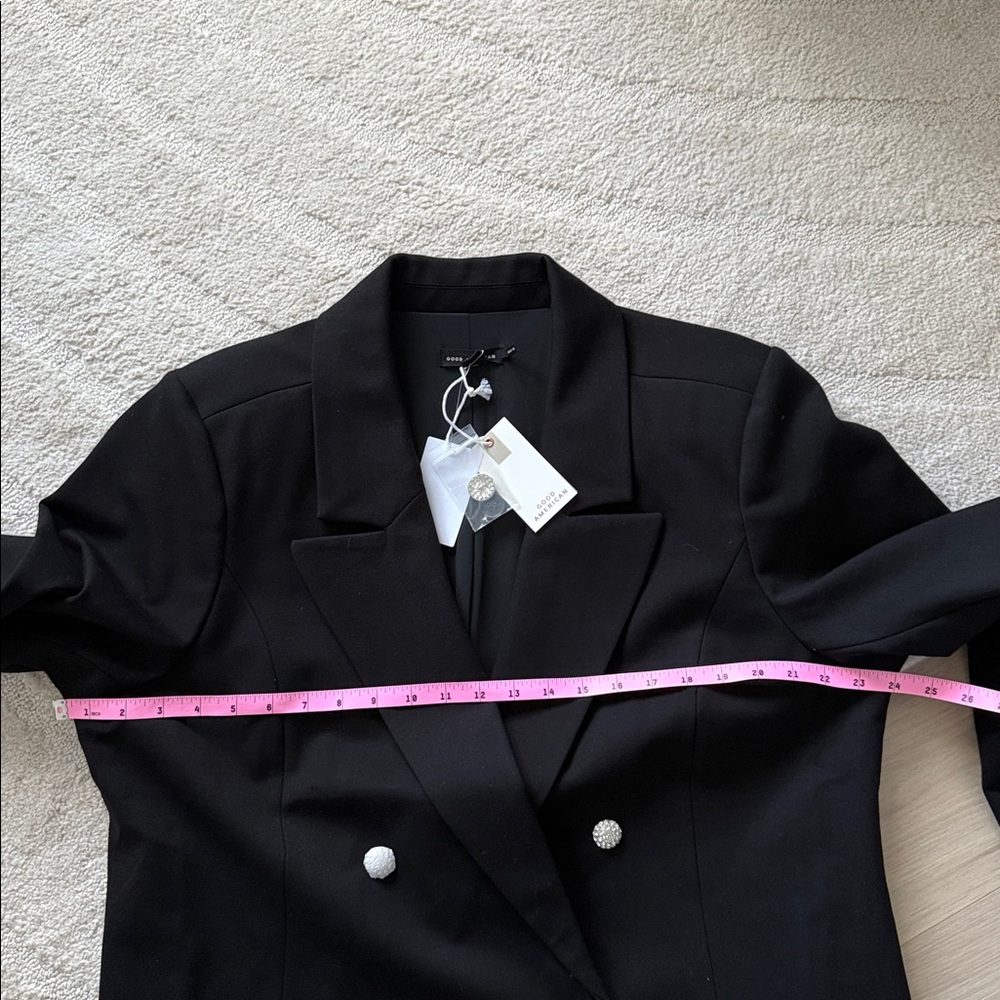 NEW- Good American Ponte Embellished Executive Blazer Minidress - Picture 15 of 16